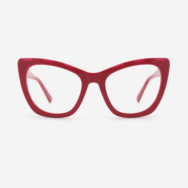 Cat Eye Laminated Acetate Female Optical Frames 25A3189