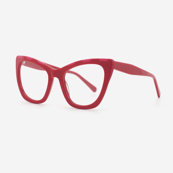 Cat Eye Laminated Acetate Female Optical Frames 25A3189