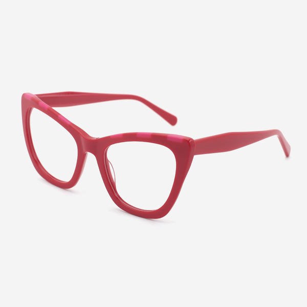 Cat Eye Laminated Acetate Female Optical Frames 25A3189