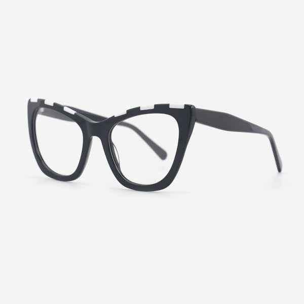 Cat Eye Laminated Acetate Female Optical Frames 25A3189