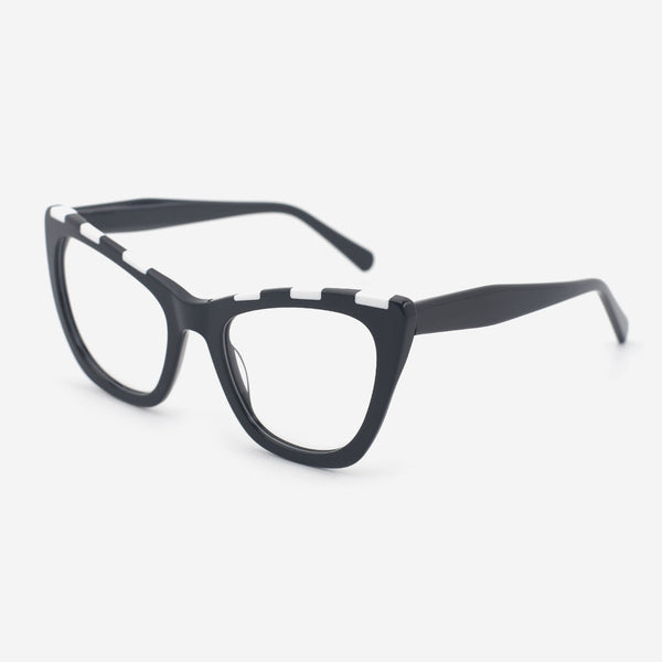 Cat Eye Laminated Acetate Female Optical Frames 25A3189