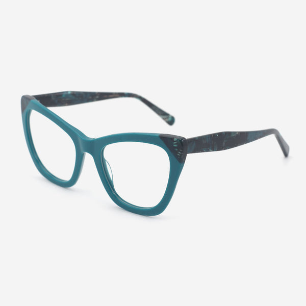 Cat Eye Laminated Acetate Female Optical Frames 25A3189