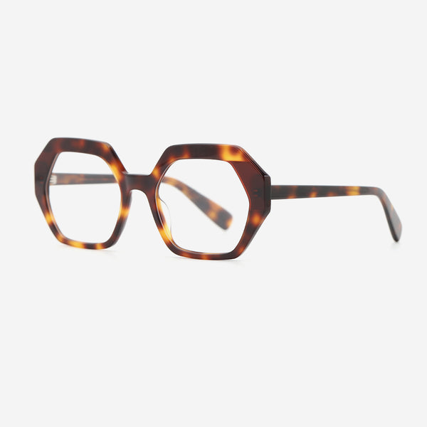 Three-dimensional Polygon Laminated Acetate Unsiex Optical Frames 25A3231