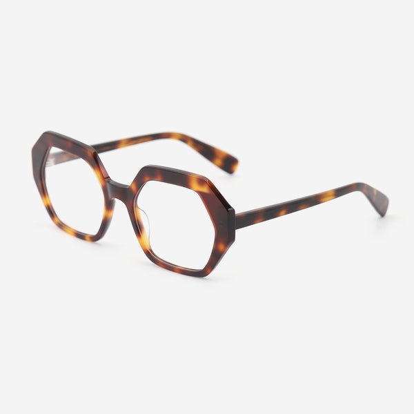 Three-dimensional Polygon Laminated Acetate Unsiex Optical Frames 25A3231