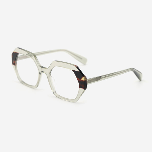 Three-dimensional Polygon Laminated Acetate Unsiex Optical Frames 25A3231