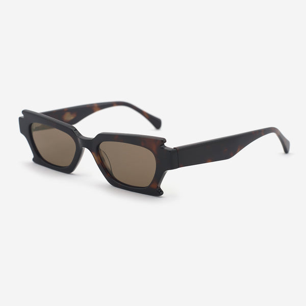 Irregular Rectangle Acetate Unisex Sunglasses 25A8000