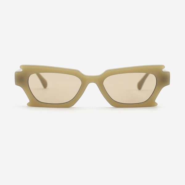 Irregular Rectangle Acetate Unisex Sunglasses 25A8000