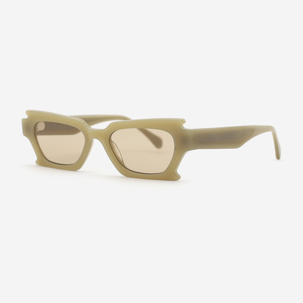 Irregular Rectangle Acetate Unisex Sunglasses 25A8000
