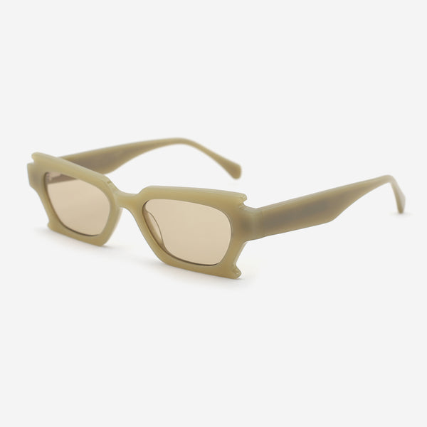 Irregular Rectangle Acetate Unisex Sunglasses 25A8000