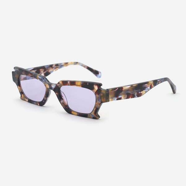 Irregular Rectangle Acetate Unisex Sunglasses 25A8000