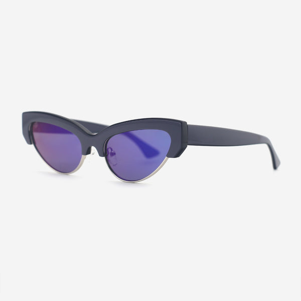 Cat-Eye Acetat And Metal Combined Female Sunglasses 25A8018