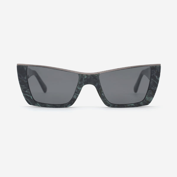 Cat Eye Acetate And Metal Combined Female Sunglasses 25A8020