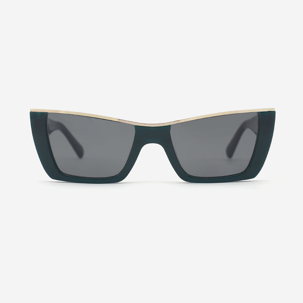Cat Eye Acetate And Metal Combined Female Sunglasses 25A8020