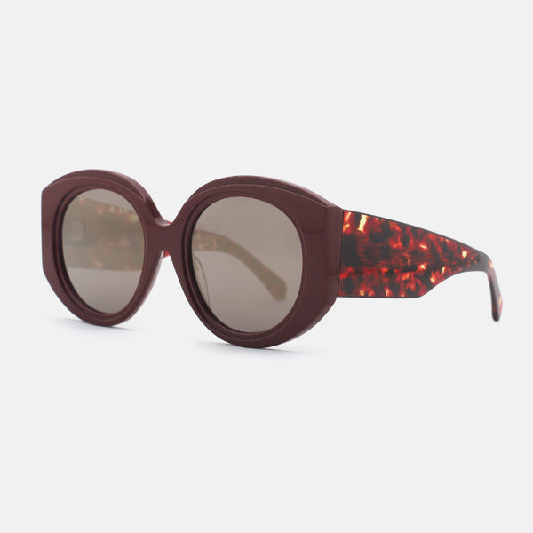 Round Thick Acetate Women's Sunglasses 25A8028