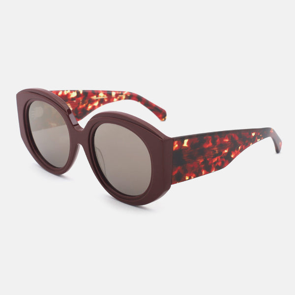 Round Thick Acetate Women's Sunglasses 25A8028