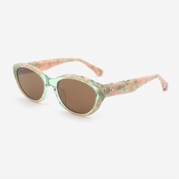 Oval Cat's Eye Acetate Women's Sunglasses 25A8043