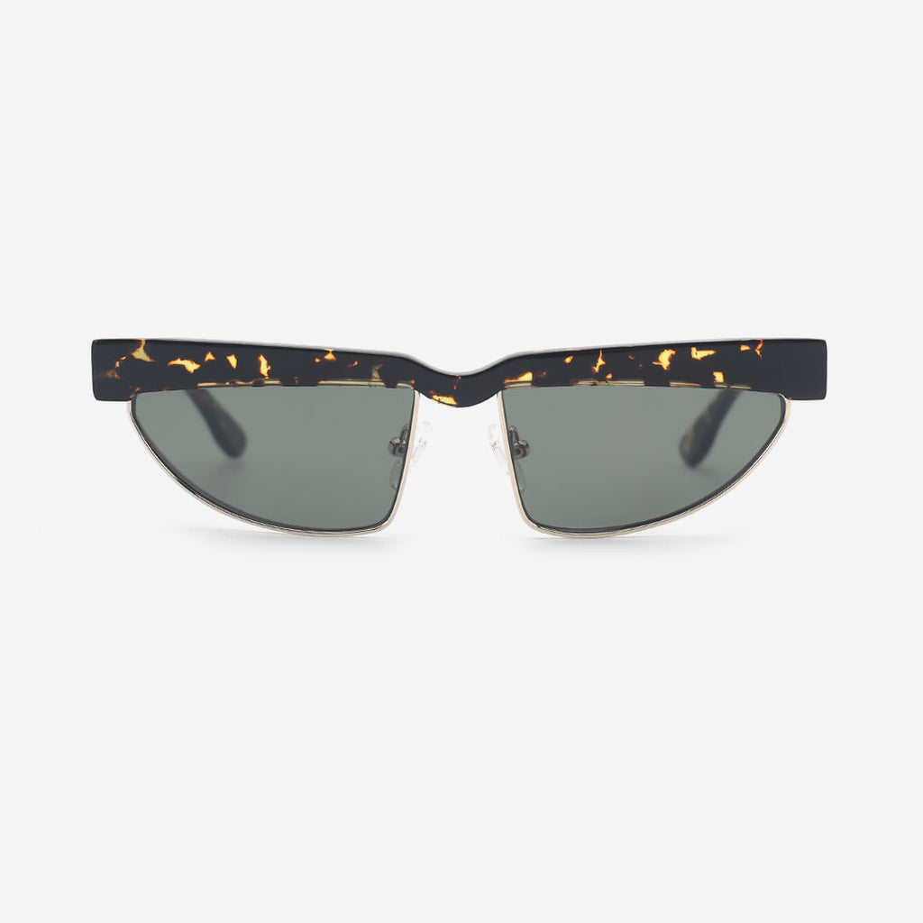 Cat Eye Acetate And Metal Combined Female Sunglasses 25A8049