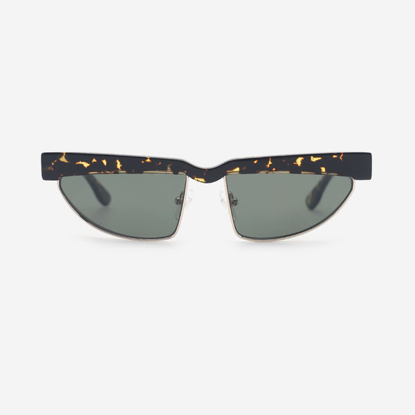 Cat Eye Acetate And Metal Combined Female Sunglasses 25A8049