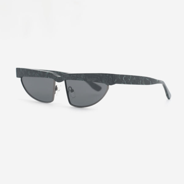 Cat Eye Acetate And Metal Combined Female Sunglasses 25A8049