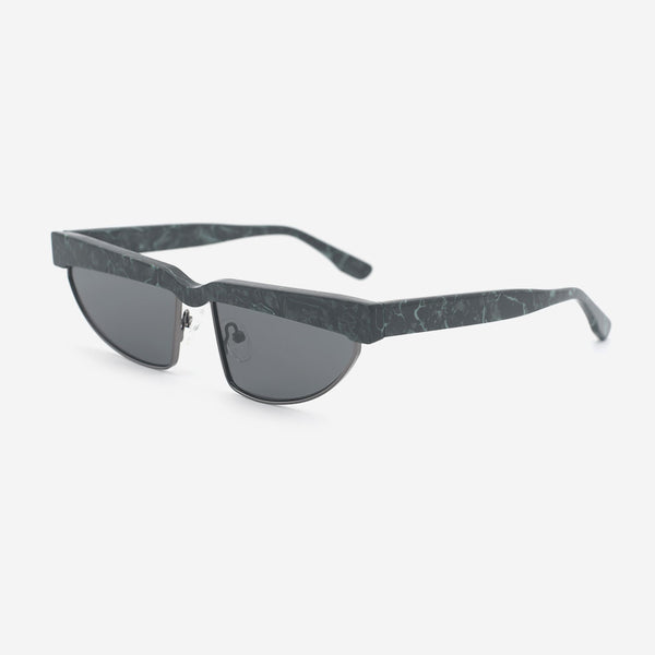 Cat Eye Acetate And Metal Combined Female Sunglasses 25A8049