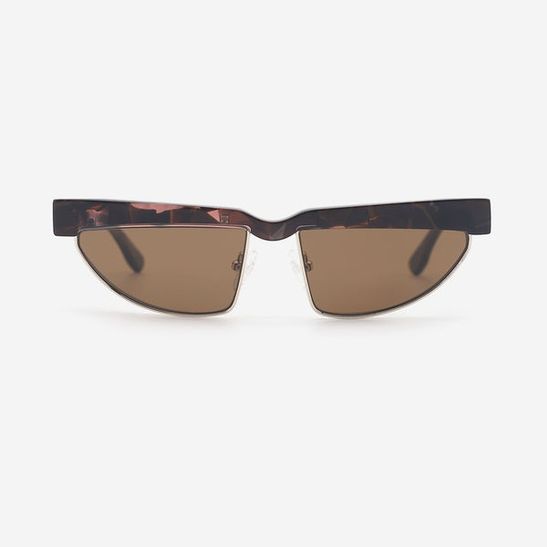 Cat Eye Acetate And Metal Combined Female Sunglasses 25A8049