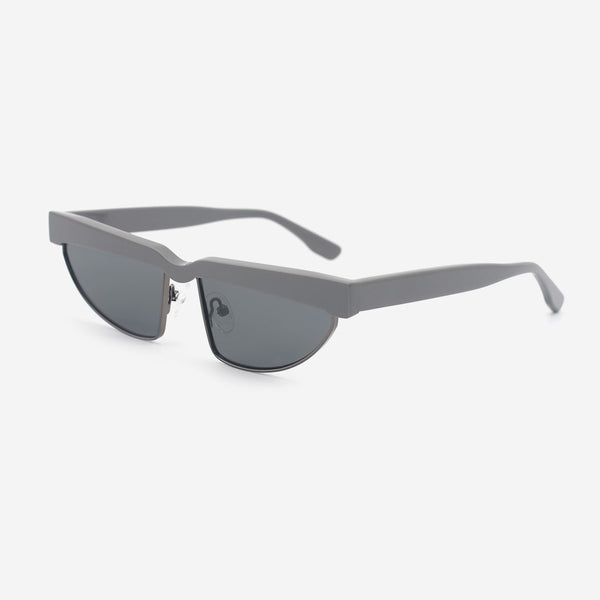 Cat Eye Acetate And Metal Combined Female Sunglasses 25A8049
