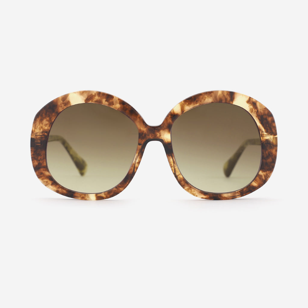 Chic Round Acetate Women's Sunglasses 25A8054