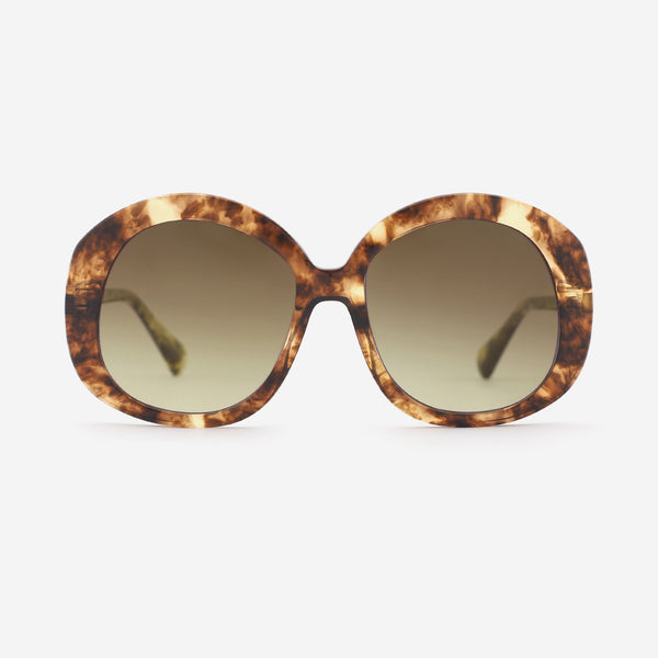 Chic Round Acetate Women's Sunglasses 25A8054