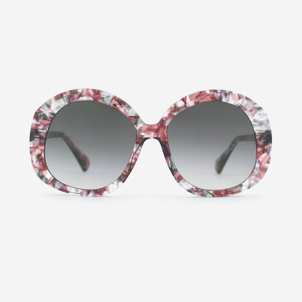 Chic Round Acetate Women's Sunglasses 25A8054