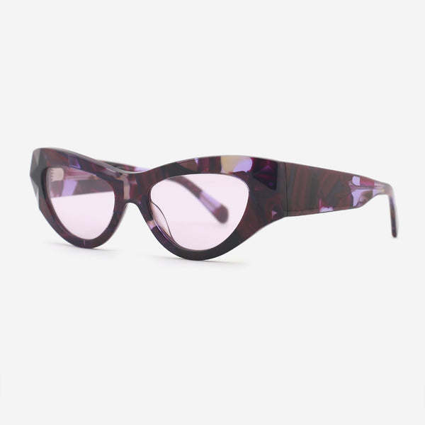 Cat Eye Three-Dimensional Acetate Women's Sunglasses 25A8056