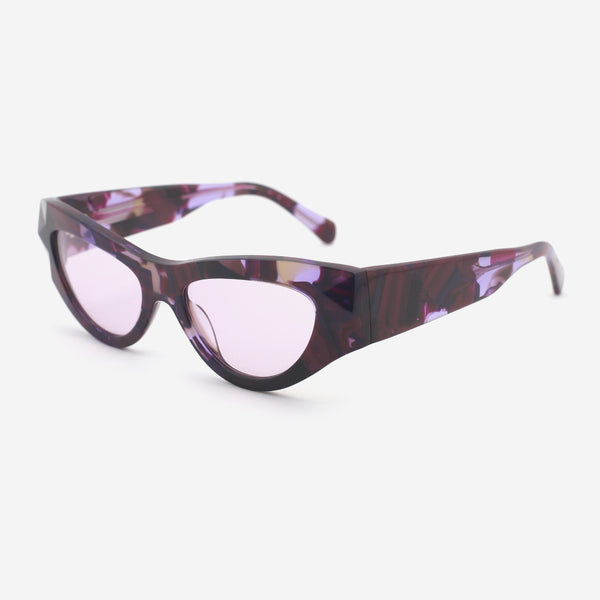 Cat Eye Three-Dimensional Acetate Women's Sunglasses 25A8056