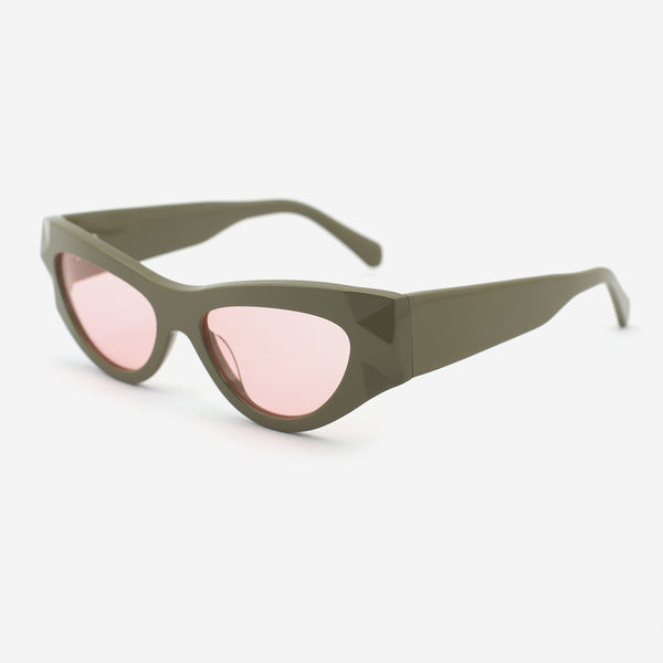 Cat Eye Three-Dimensional Acetate Women's Sunglasses 25A8056