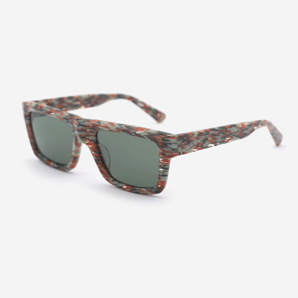 Rectangle Acetate Unisex Sunglasses 25A8061