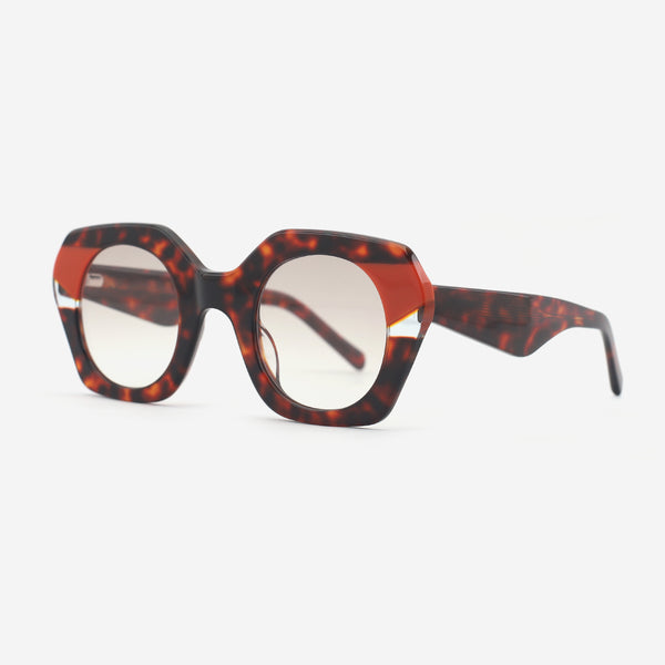 Polygon Laminated Acetate Women's Sunglasses 25A8064