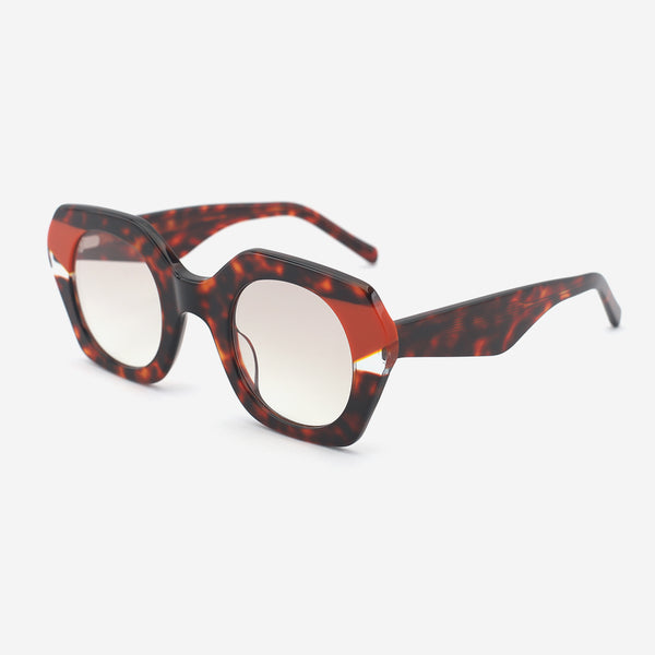 Polygon Laminated Acetate Women's Sunglasses 25A8064