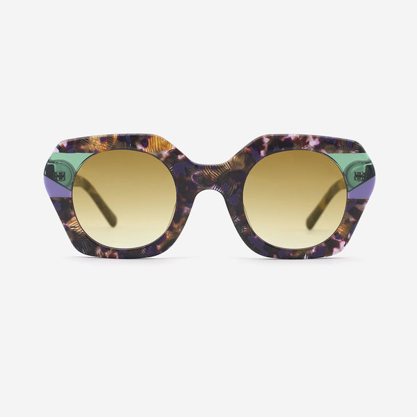 Polygon Laminated Acetate Women's Sunglasses 25A8064