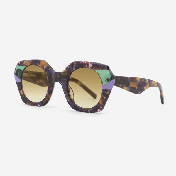 Polygon Laminated Acetate Women's Sunglasses 25A8064