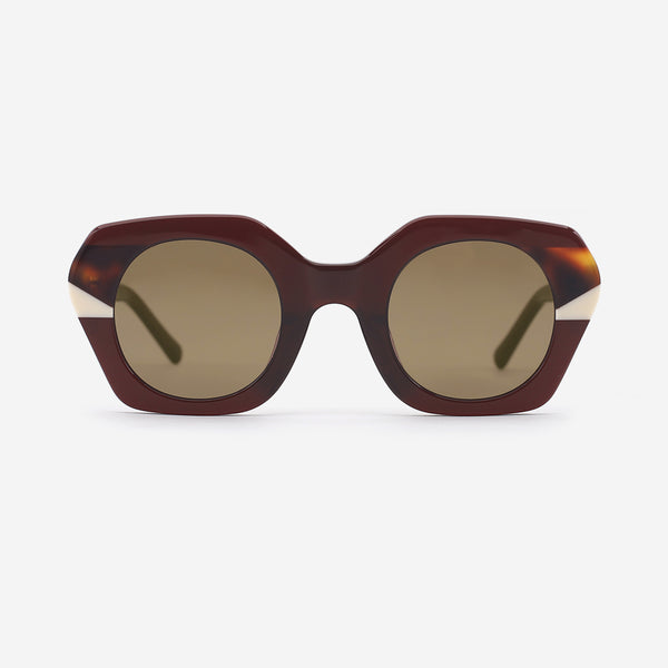 Polygon Laminated Acetate Women's Sunglasses 25A8064