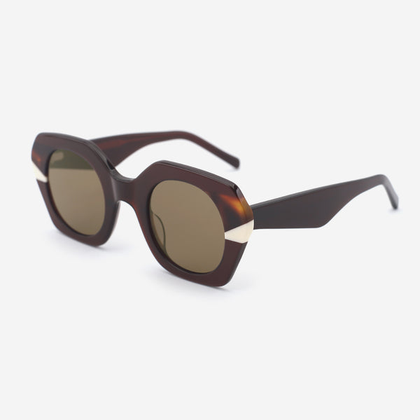 Polygon Laminated Acetate Women's Sunglasses 25A8064