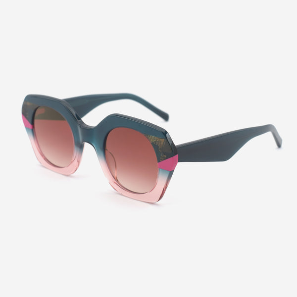 Polygon Laminated Acetate Women's Sunglasses 25A8064