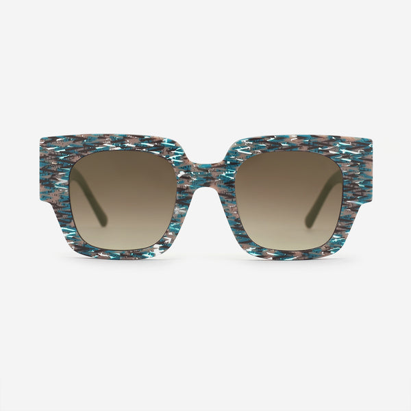 Retro Square Acetate Unisex Sunglasses 25A8068