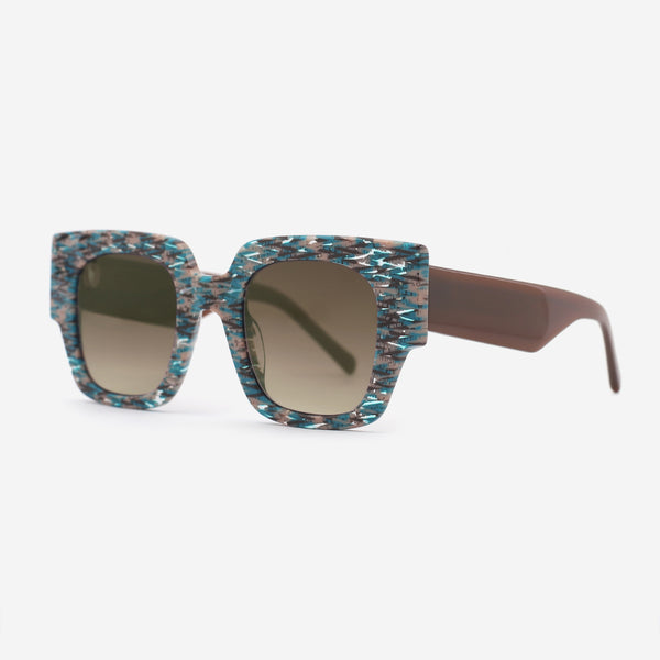 Retro Square Acetate Unisex Sunglasses 25A8068
