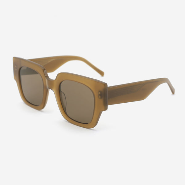 Retro Square Acetate Unisex Sunglasses 25A8068