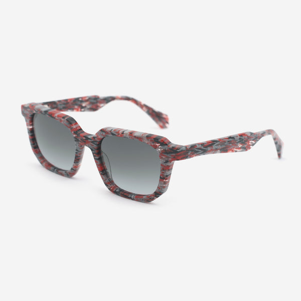 Unique Square Acetate Unisex Sunglasses 25A8076