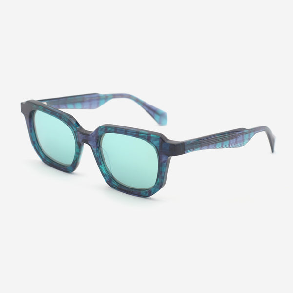 Unique Square Acetate Unisex Sunglasses 25A8076