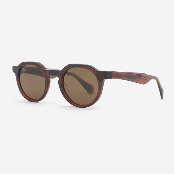 Fashion Round Acetate Women's Sunglasses 25A8078