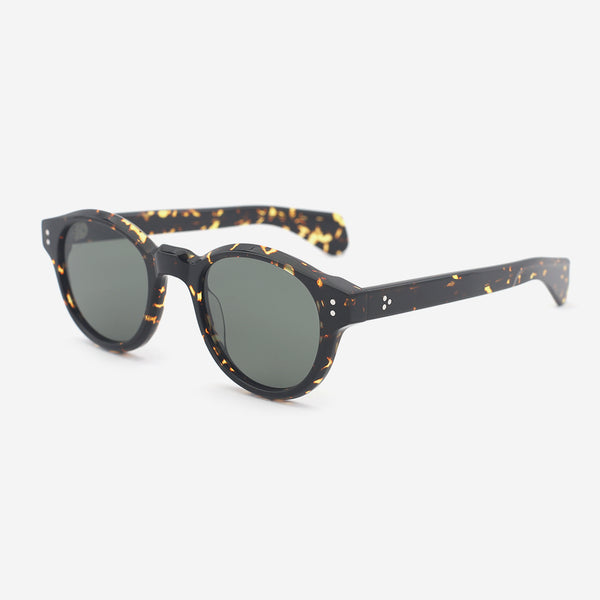 Round Bevel Acetate Unisex Sunglasses 25A8087