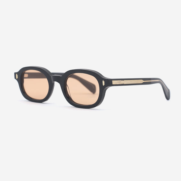 Retro Oval Acetate Unisex Sunglasses 25A8098