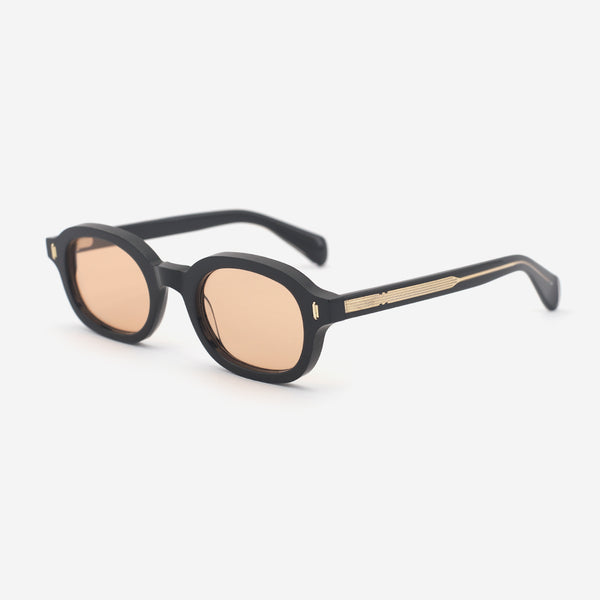 Retro Oval Acetate Unisex Sunglasses 25A8098