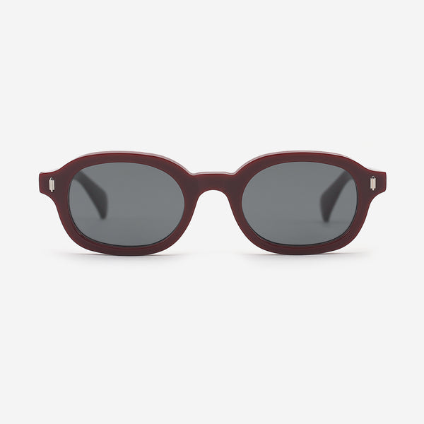Retro Oval Acetate Unisex Sunglasses 25A8098